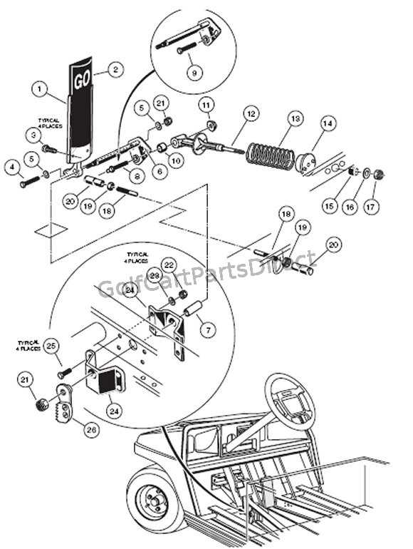 yamaha g22a golf cart parts diagram