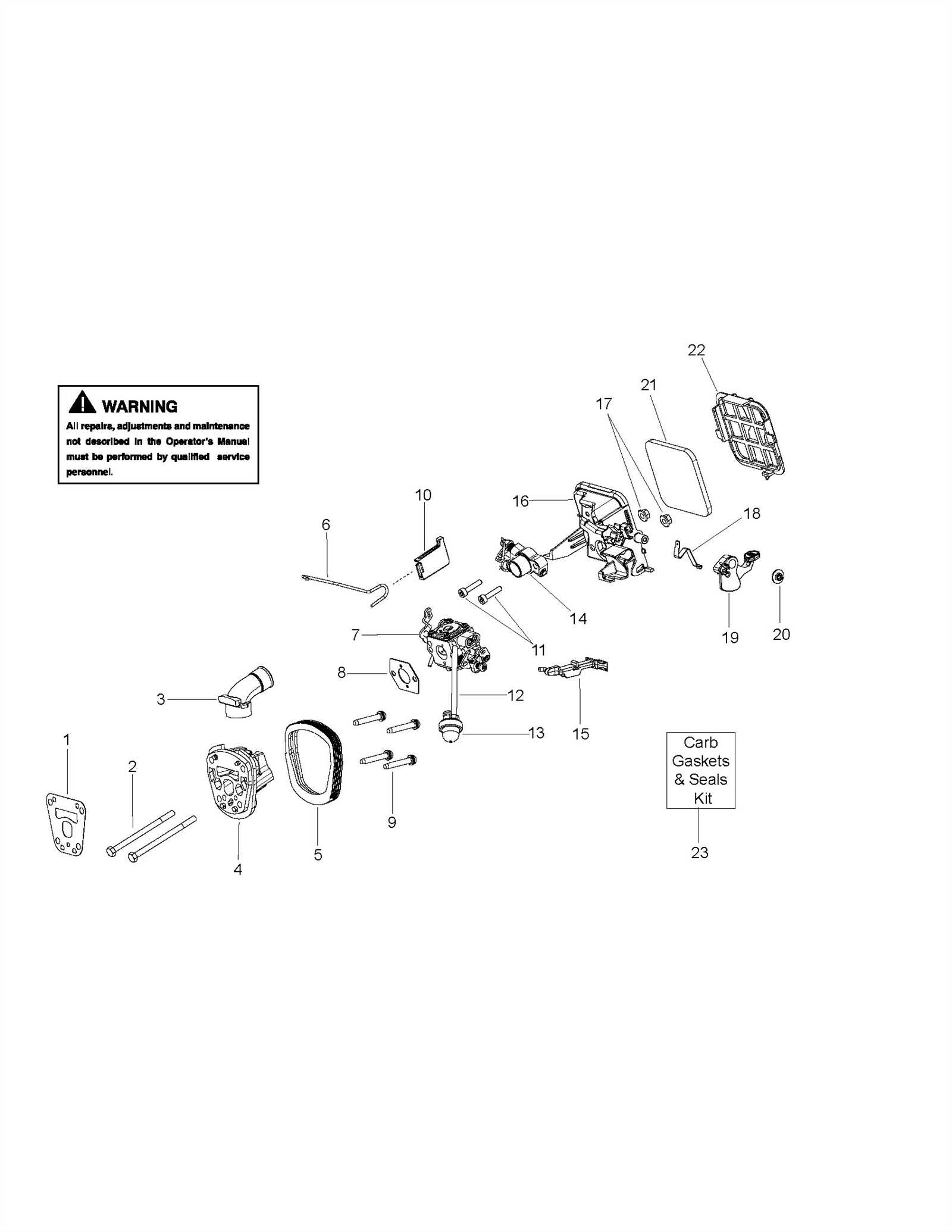 poulan pr4218 parts diagram