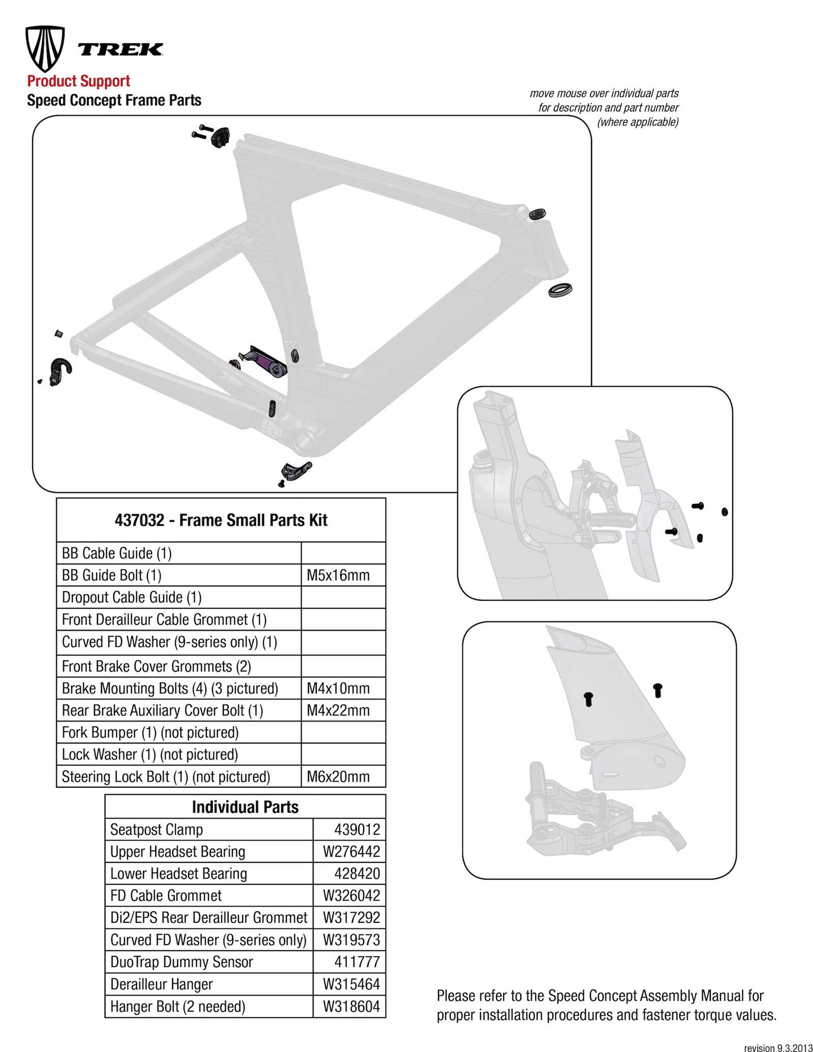 trek bicycle parts diagram