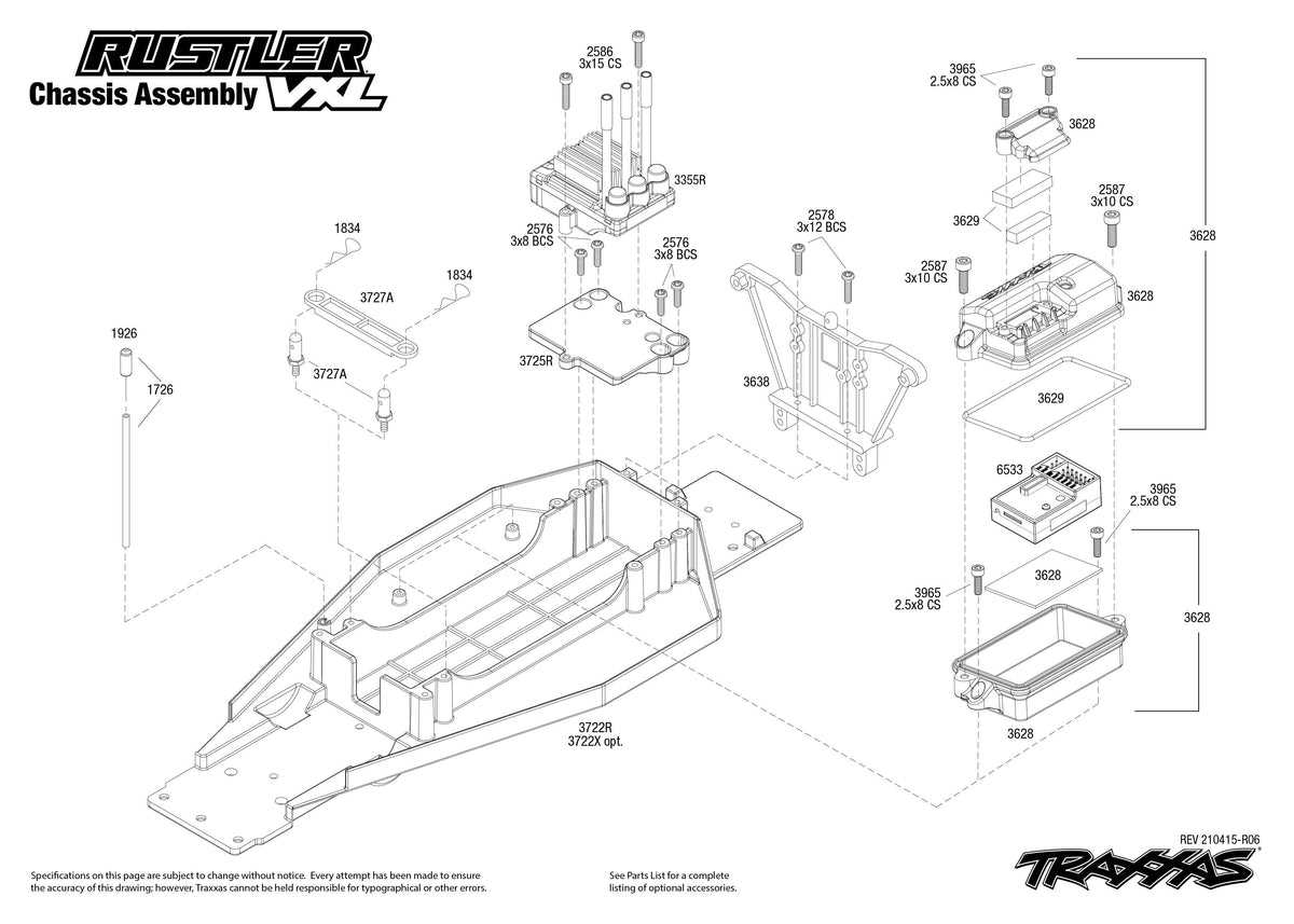 traxxas rustler 4x4 vxl parts diagram pdf