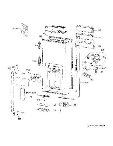 refrigerator door parts diagram