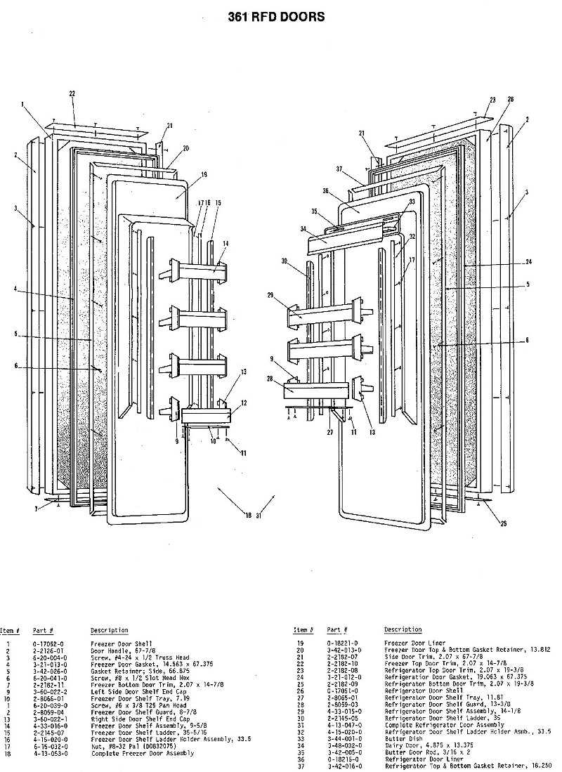 sub zero 650 parts diagram