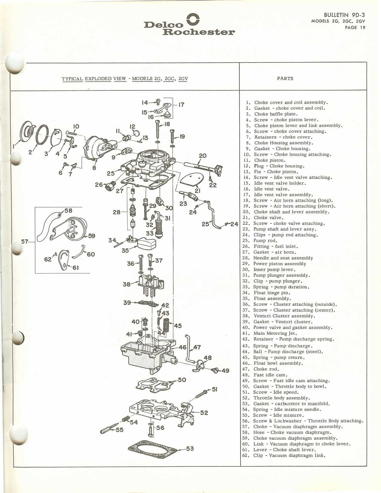 rochester quadrajet parts diagram