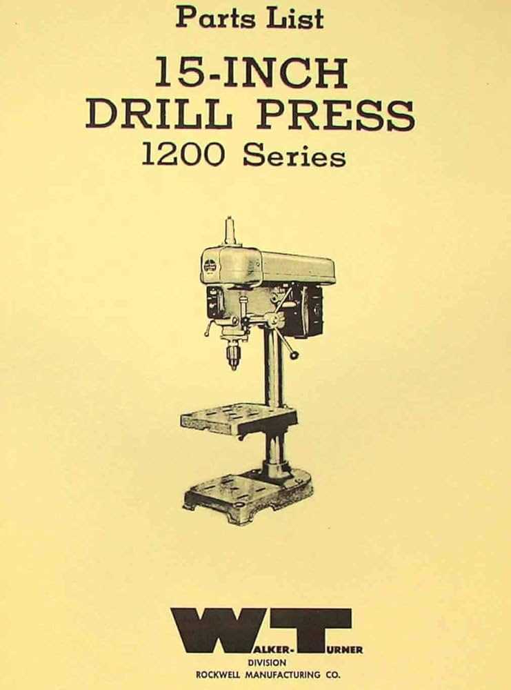 walker turner drill press parts diagram