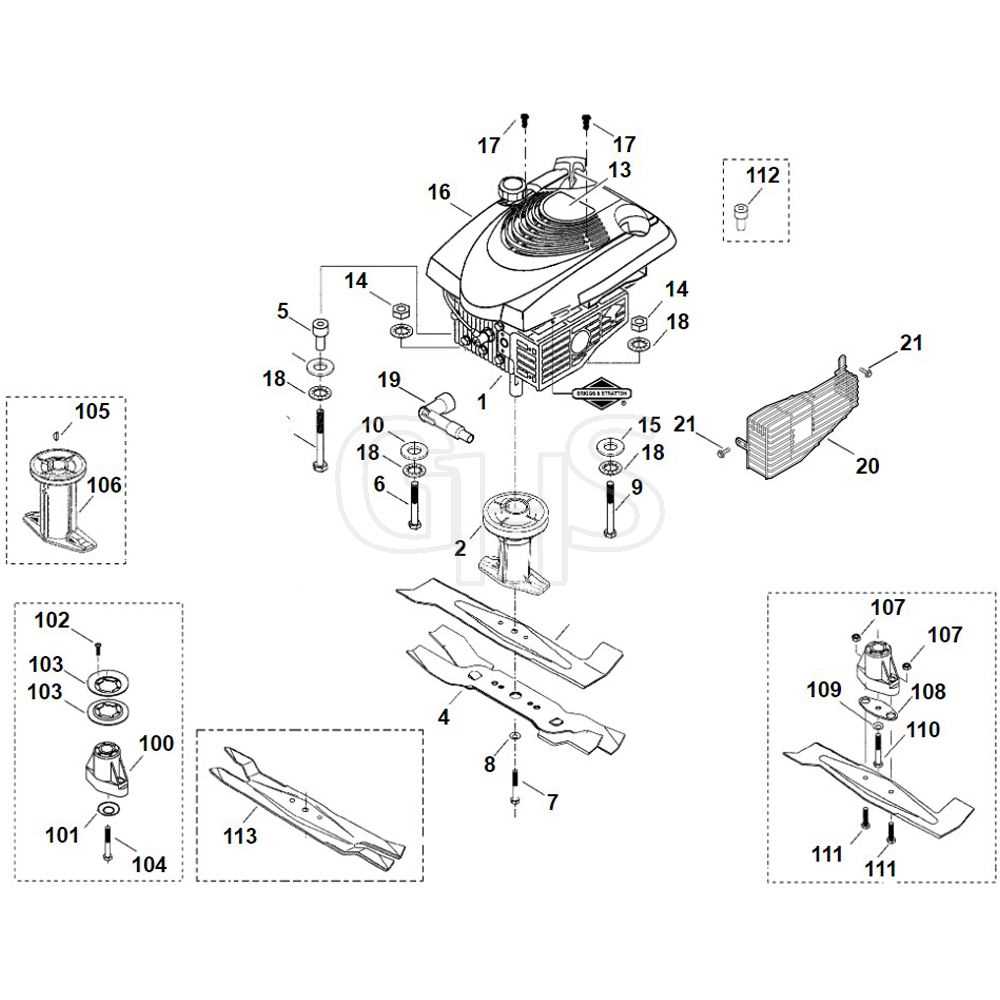 white lawn mower parts diagram