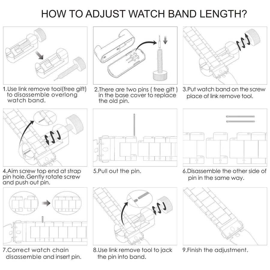 watch band parts diagram