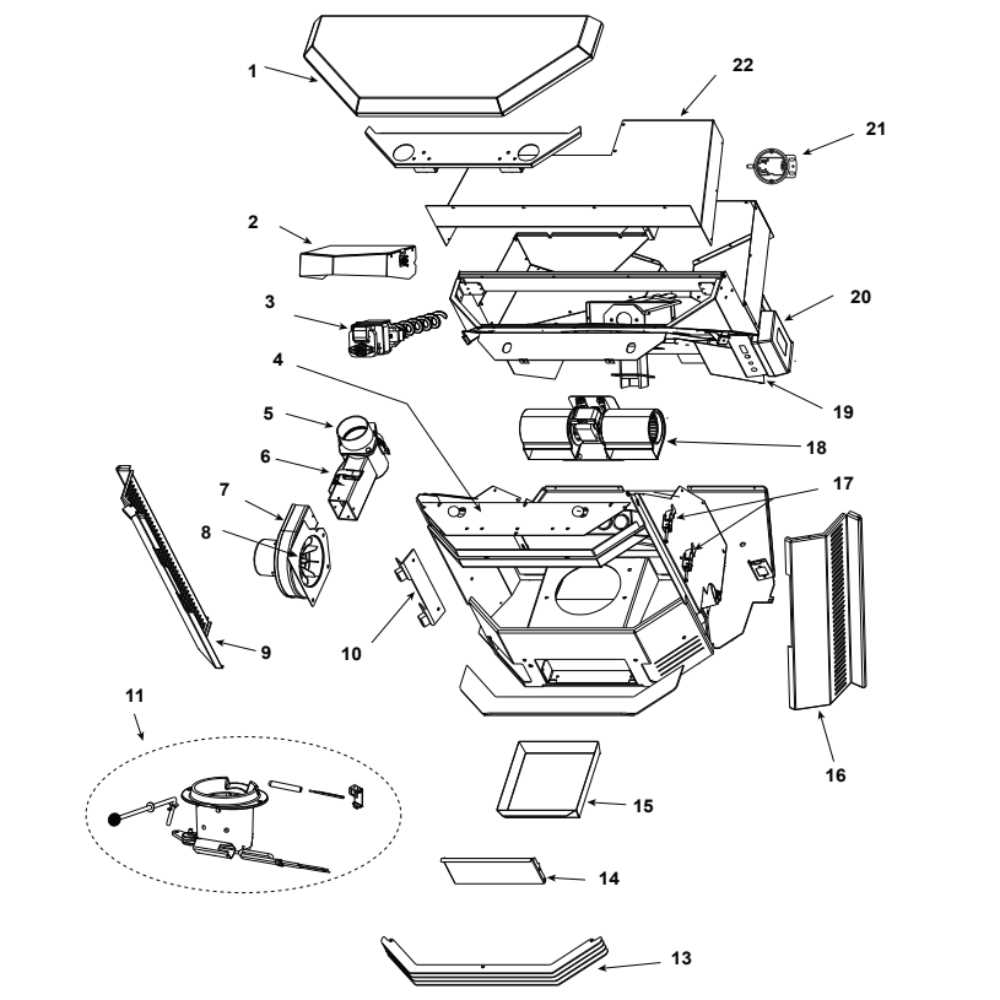 quadra fire 1200i parts diagram