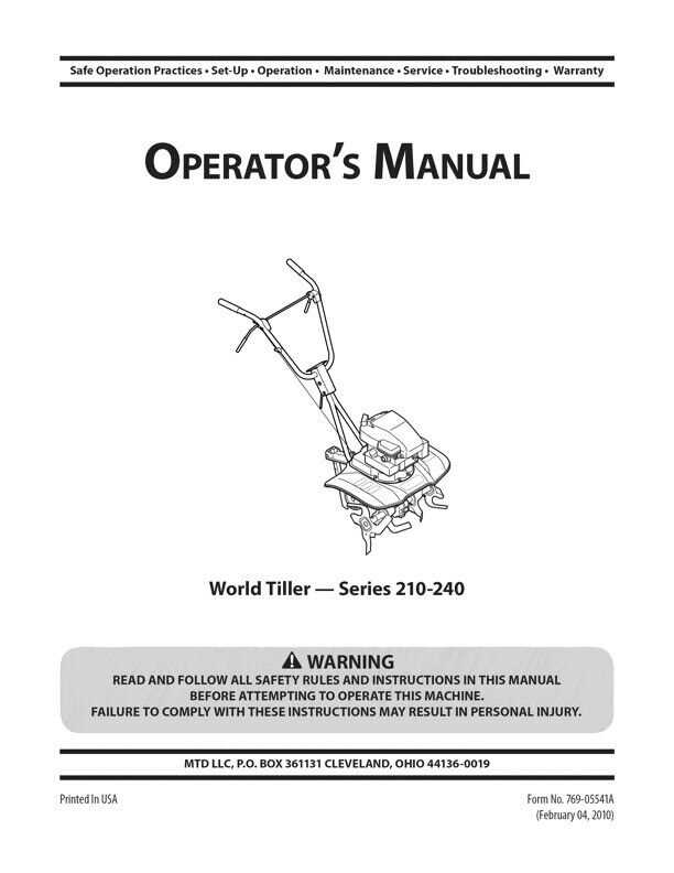 ryobi tiller parts diagram