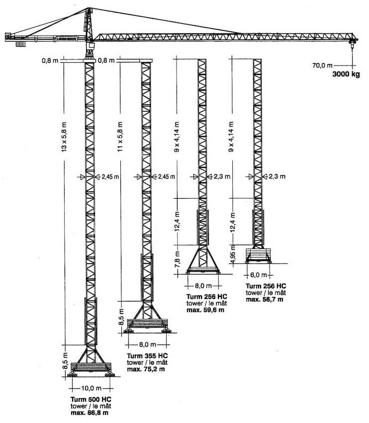 tower crane parts diagram