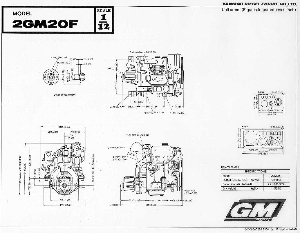 yanmar 2gm parts diagram