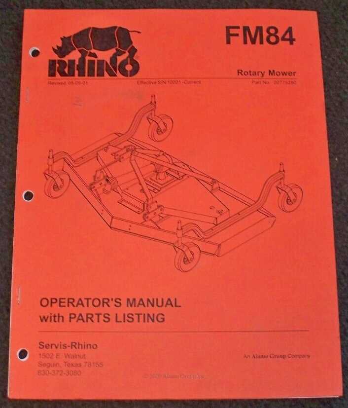 rotary mower parts diagram