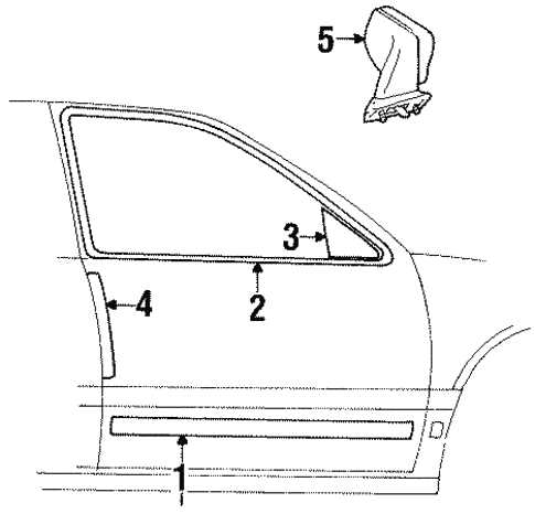 vehicle door parts diagram