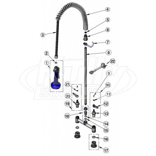 t&s faucet parts diagram