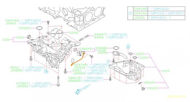 subaru impreza parts diagram