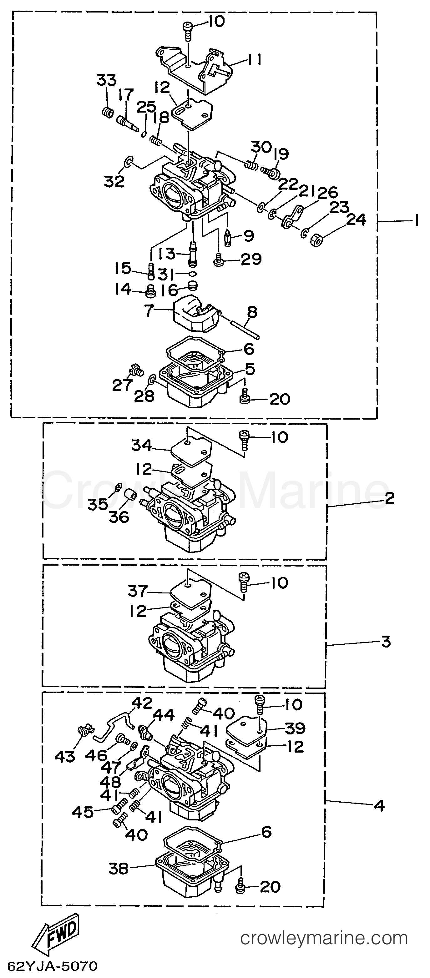 yamaha f40 parts diagram