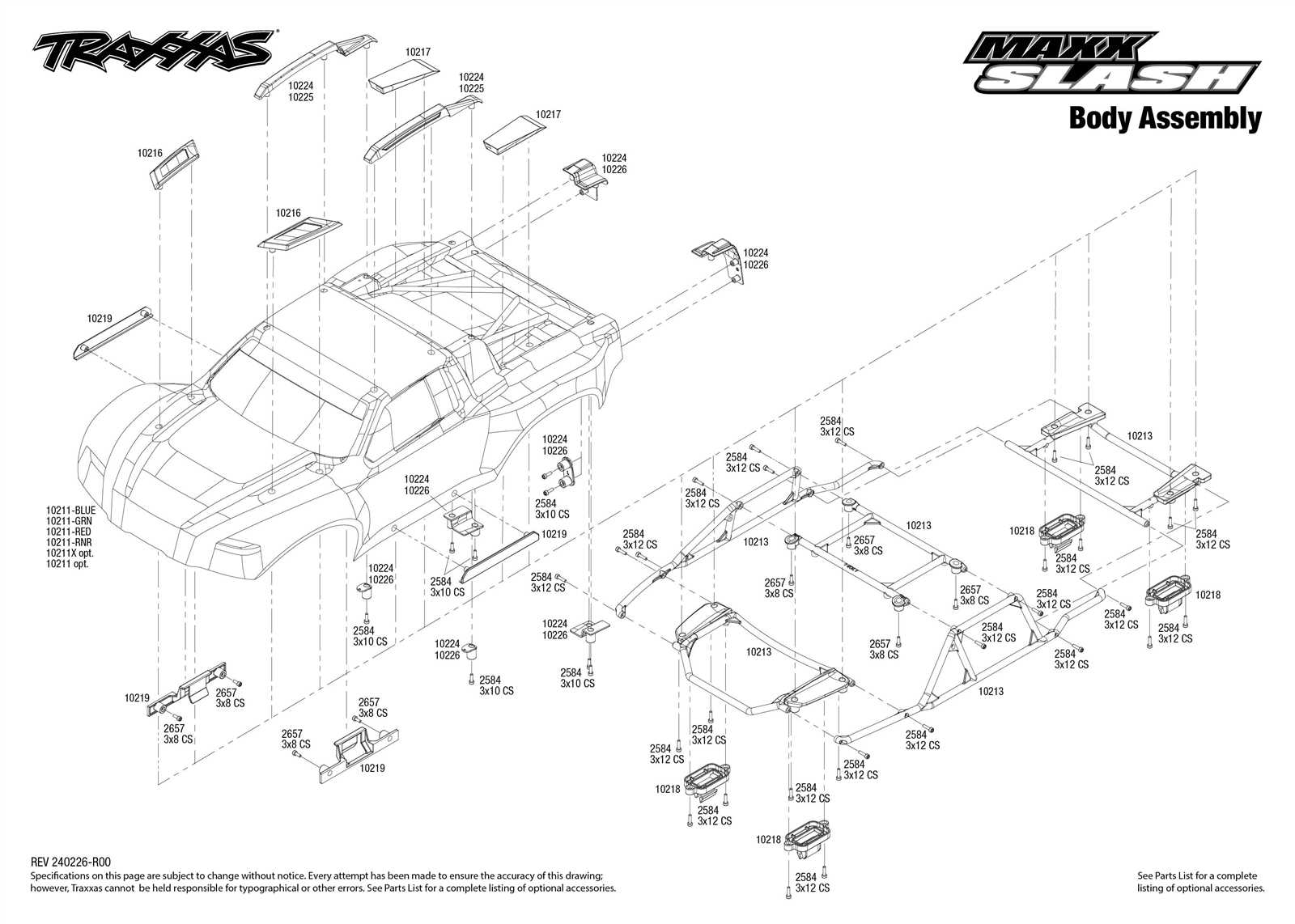 traxxas slash parts diagram