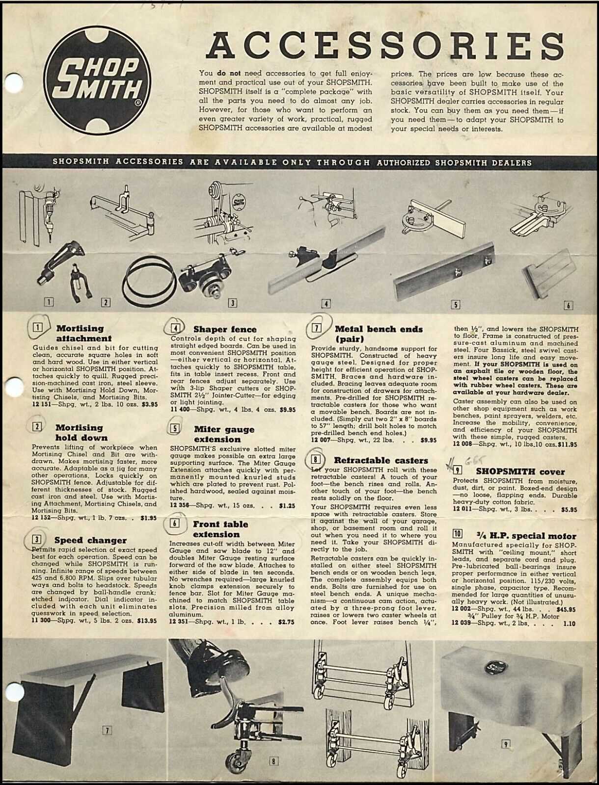 shopsmith 10er parts diagram