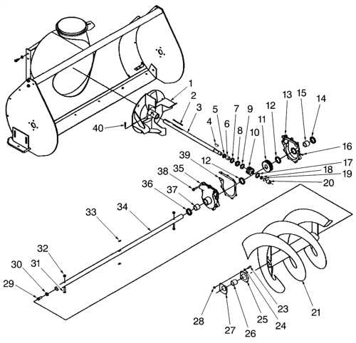 snow blower parts diagram