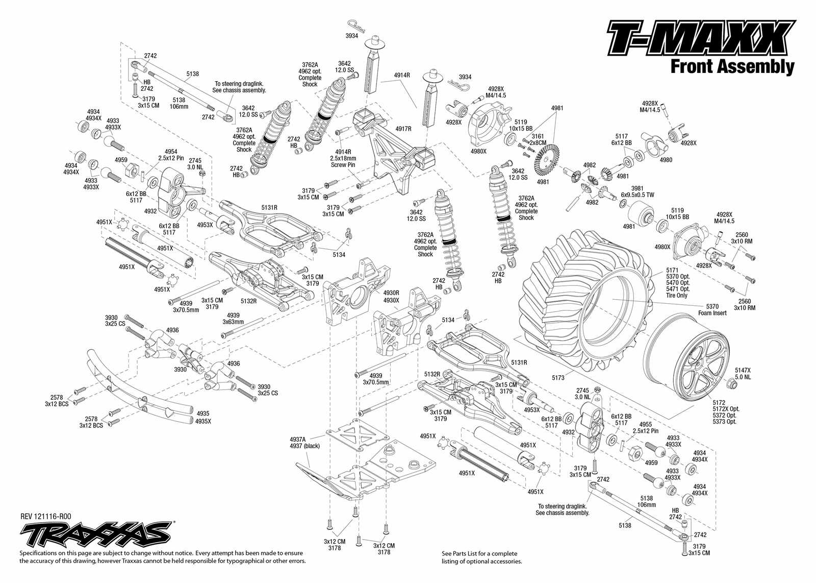 traxxas t maxx 3.3 parts diagram