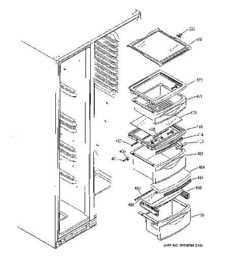 refrigerator parts diagram