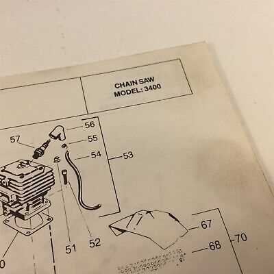 poulan 3400 chainsaw parts diagram