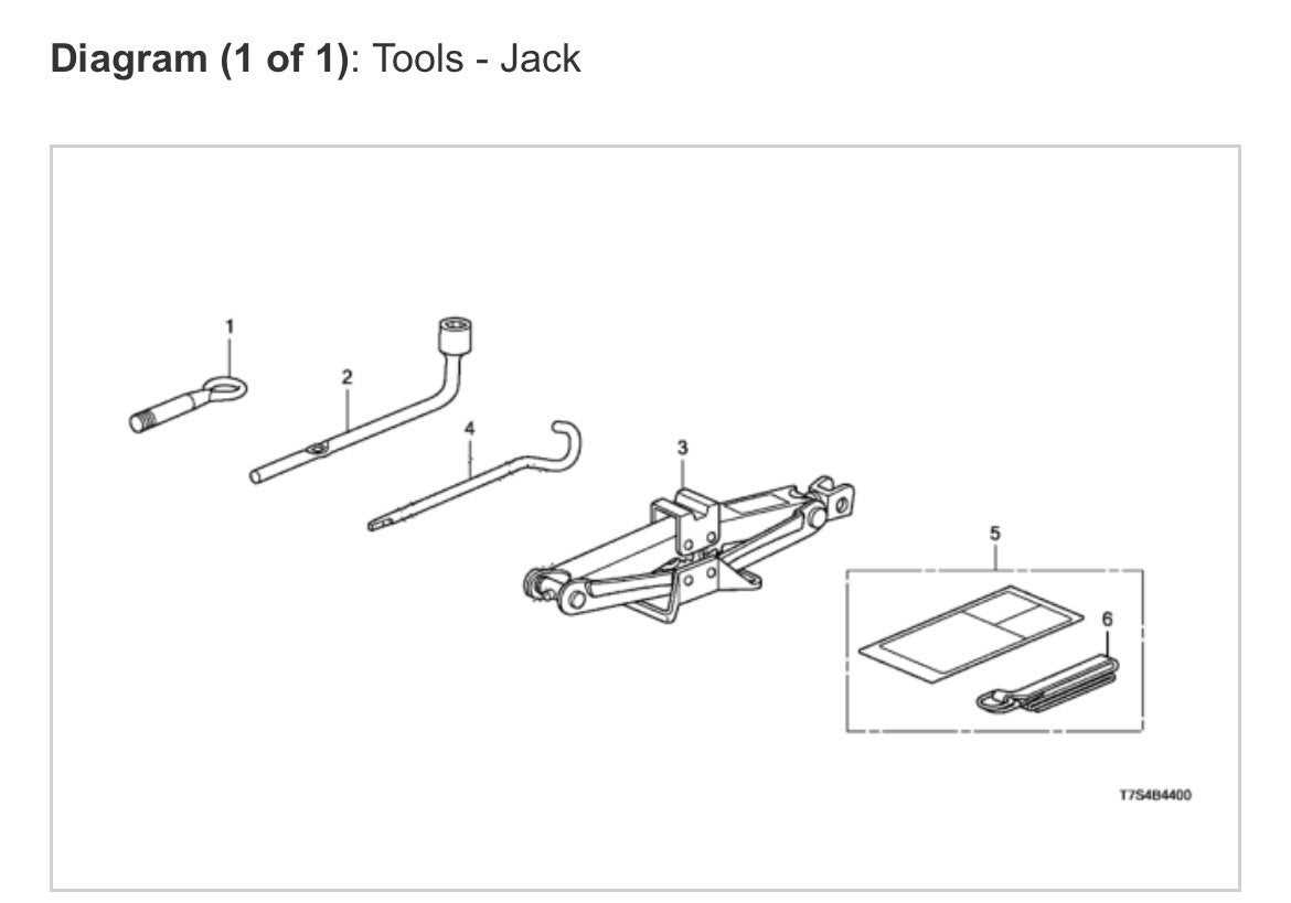 scissor jack parts diagram