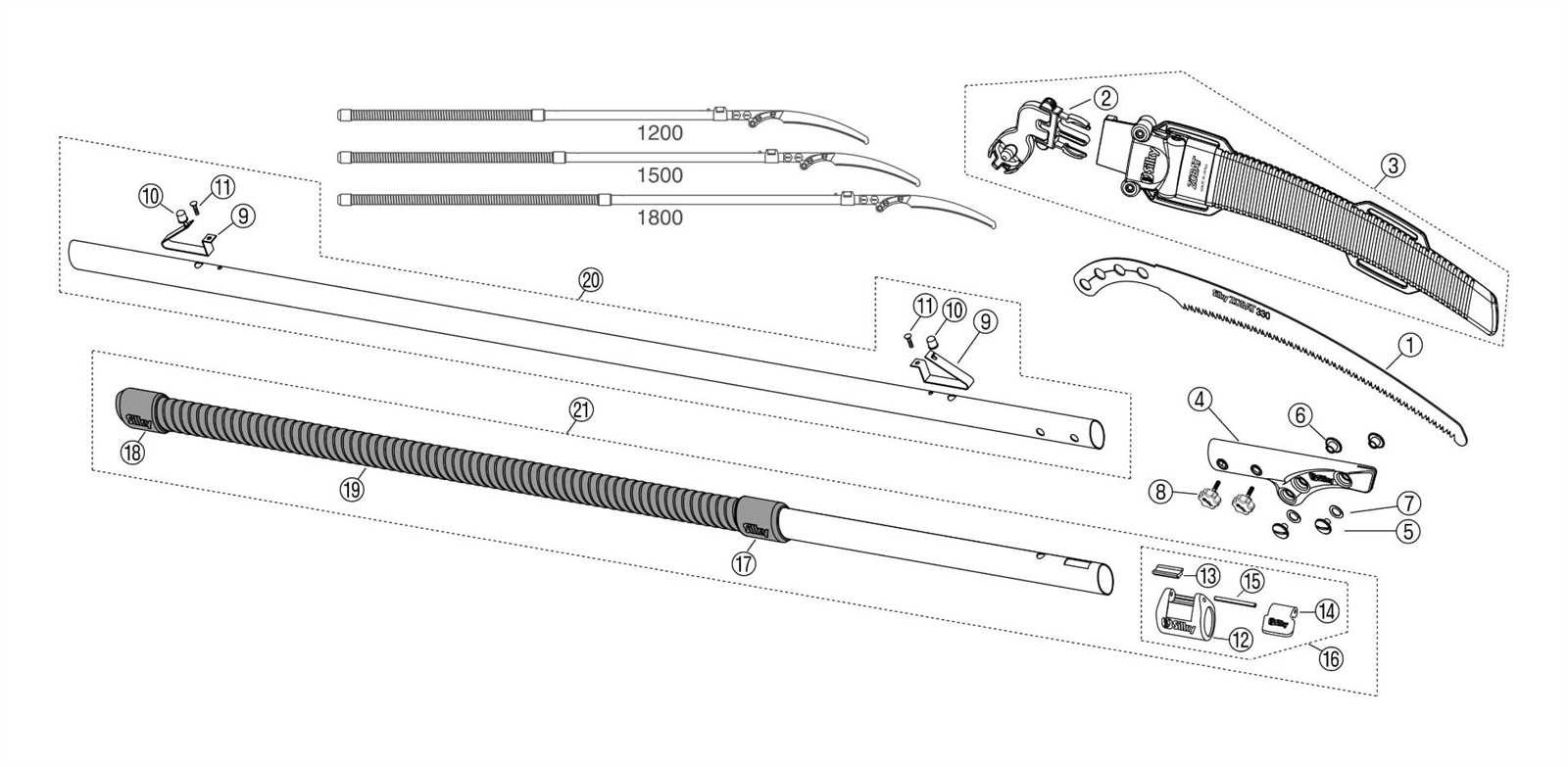 pole saw parts diagram