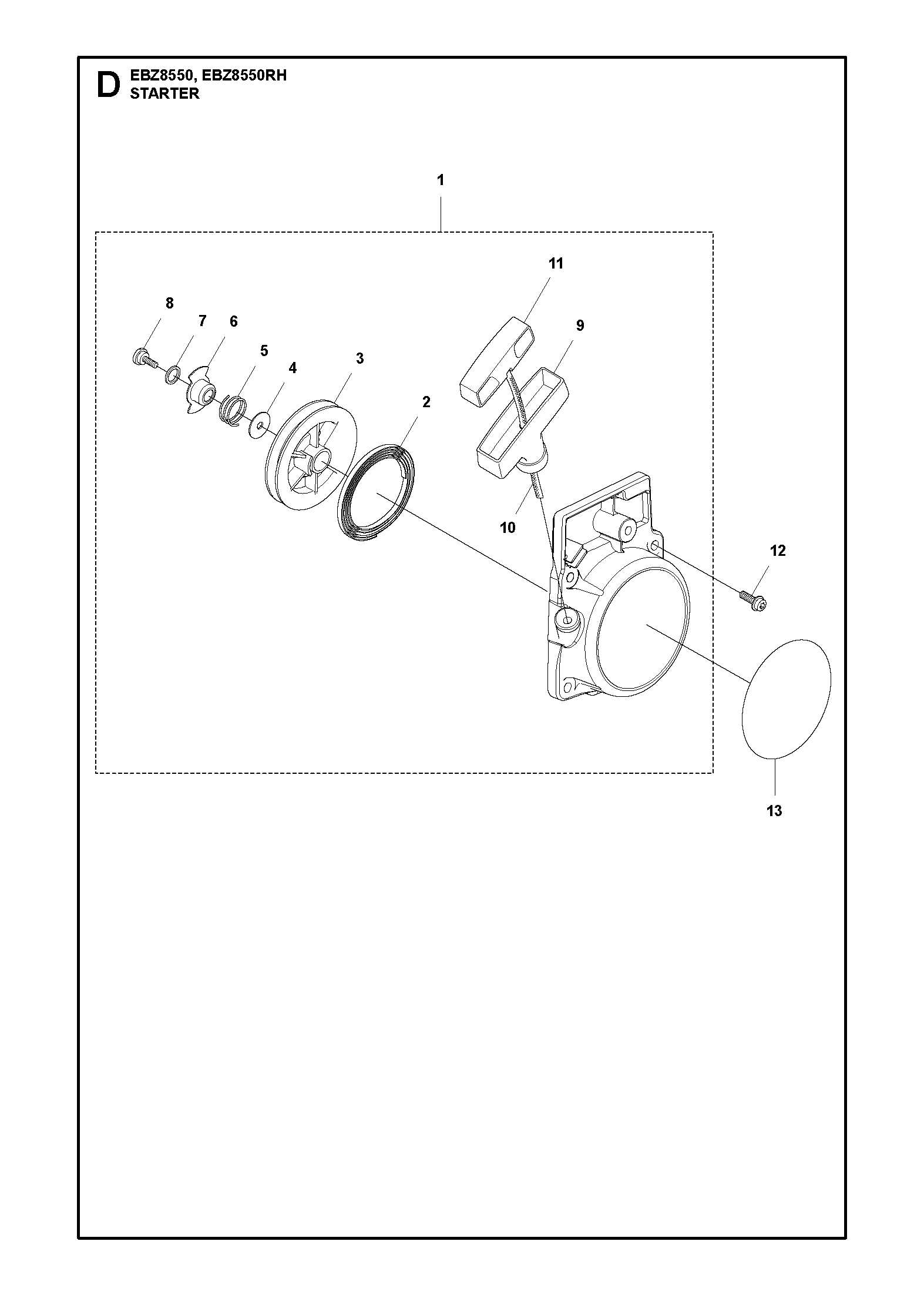 redmax ebz8550 parts diagram