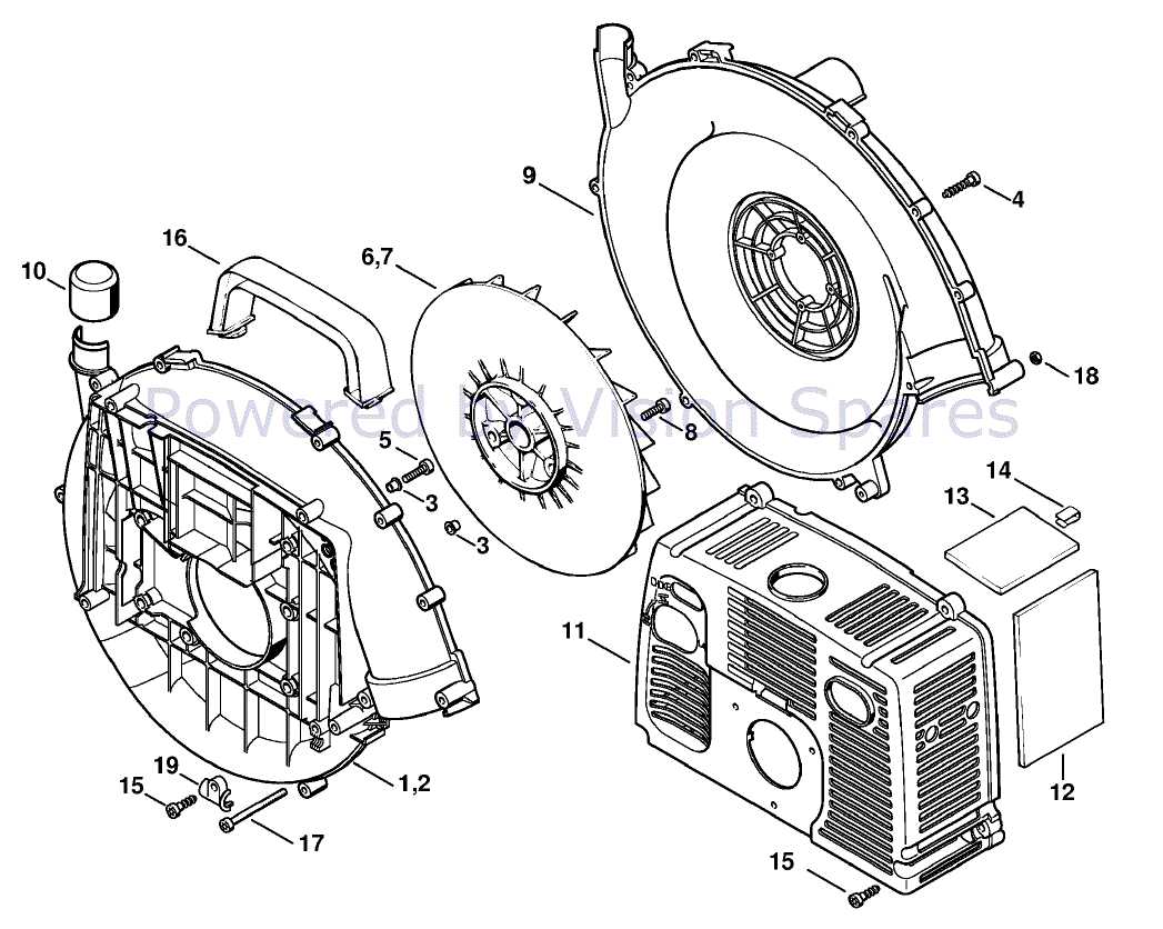 stihl backpack blower br 430 parts diagram