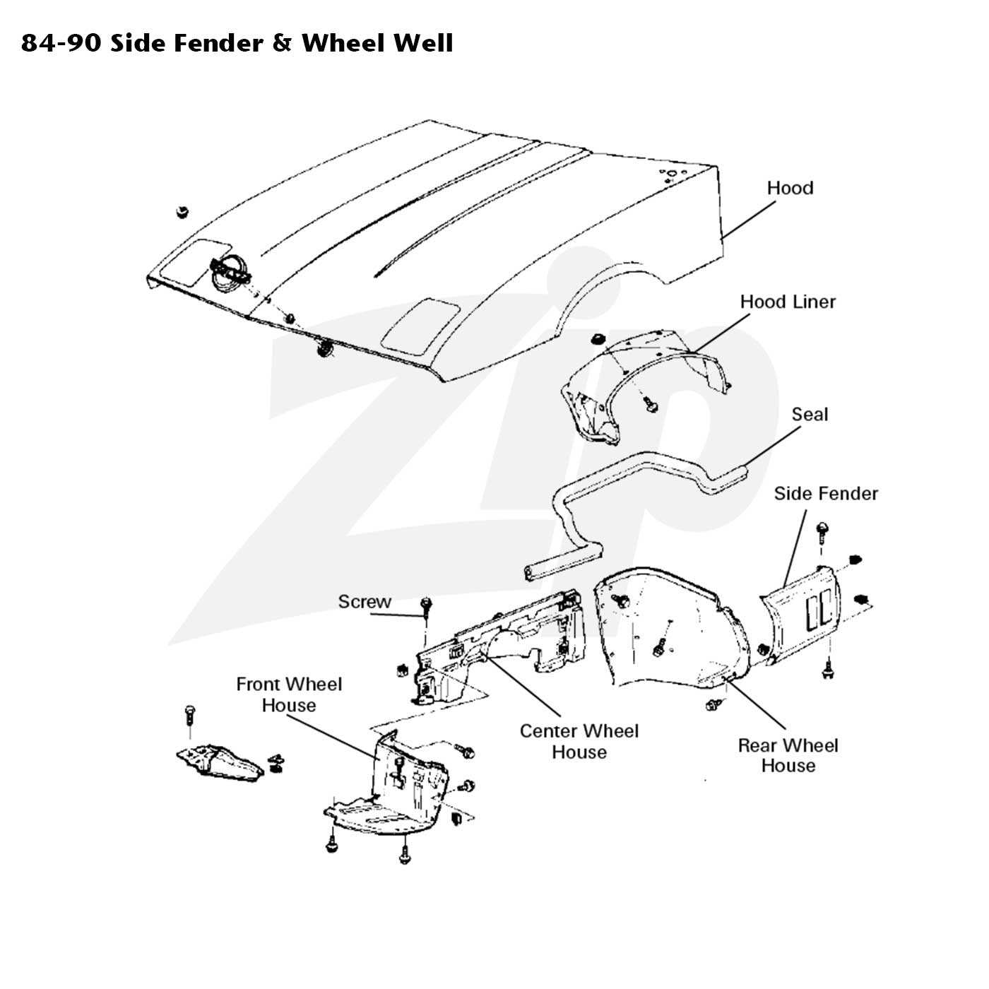 wheel well parts diagram