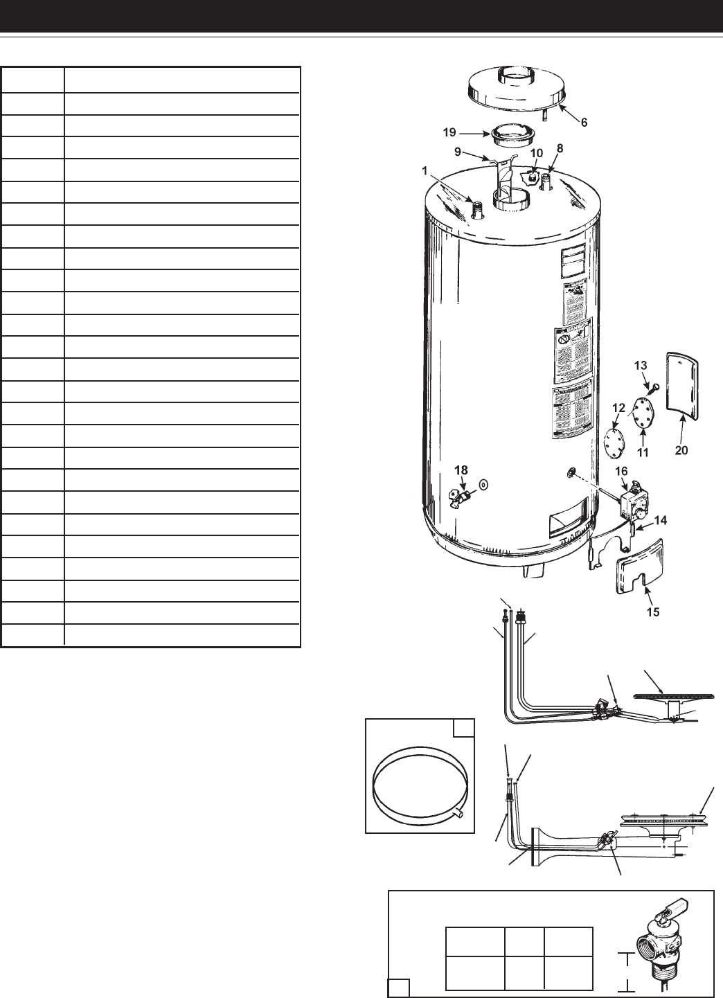 water heater parts diagram