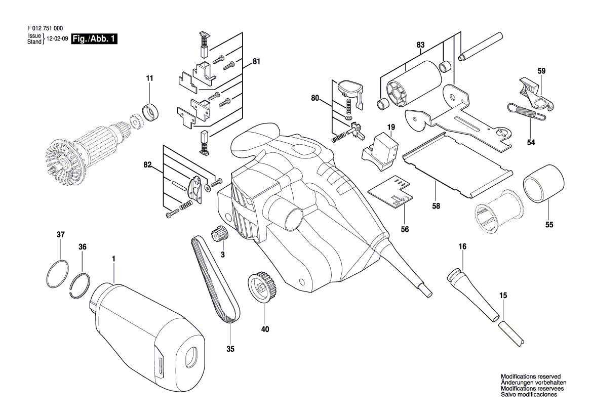 porter cable belt sander parts diagram