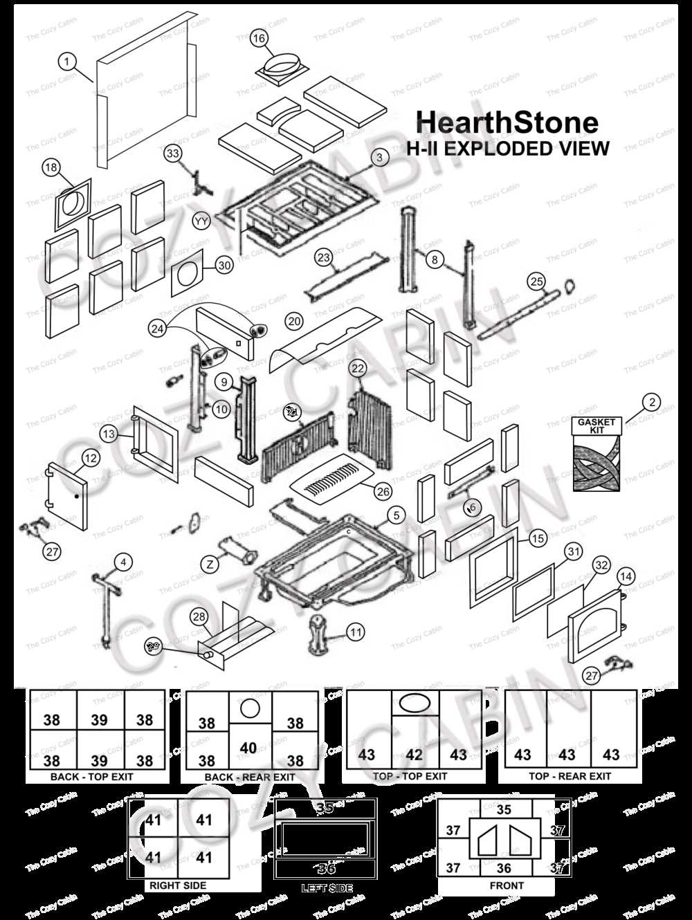 wood stove parts diagram