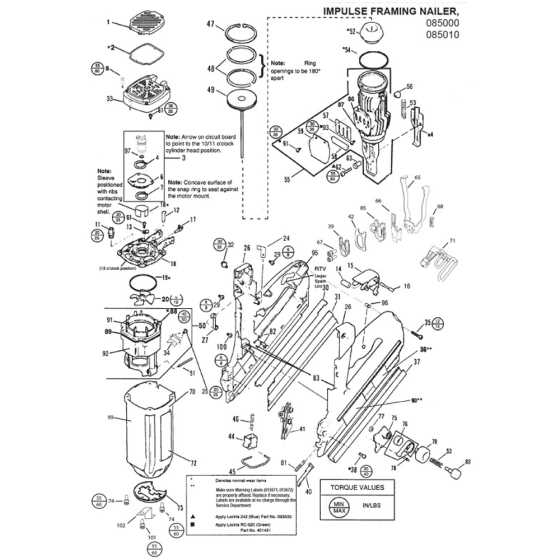 paslode framing gun parts diagram