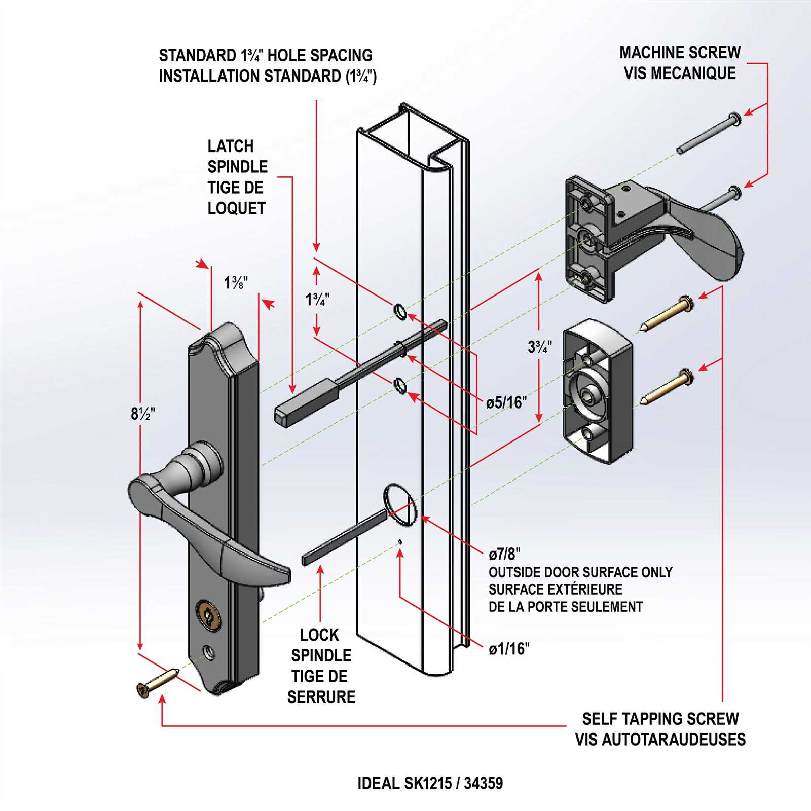 storm door parts diagram