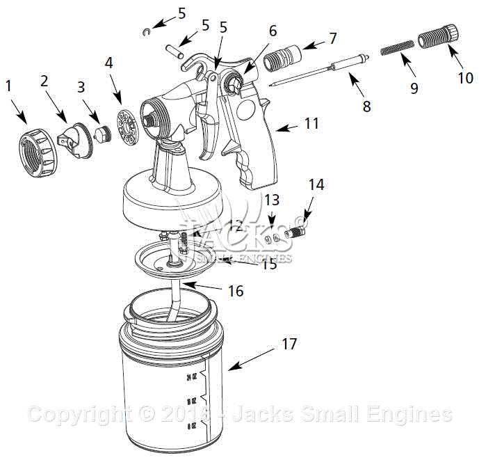 spray gun parts diagram