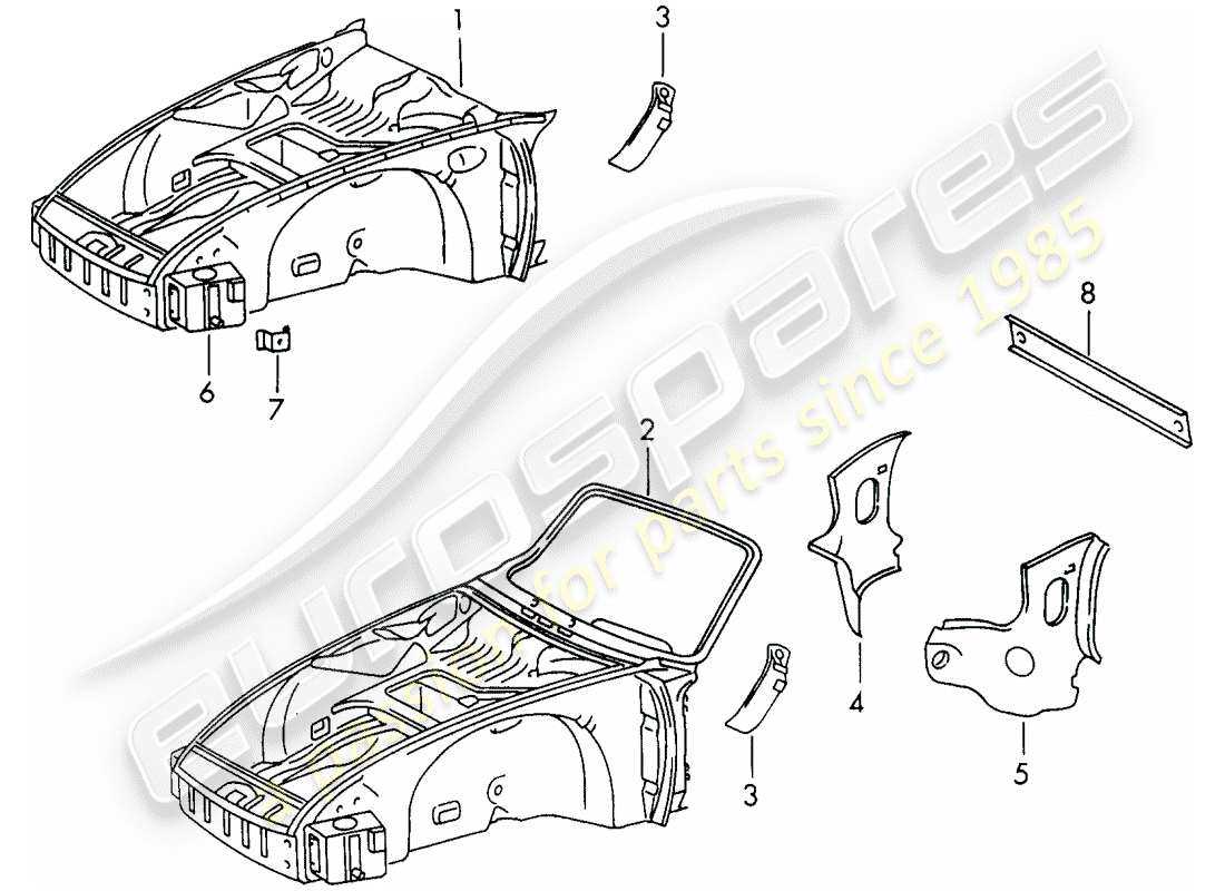 porsche parts diagram