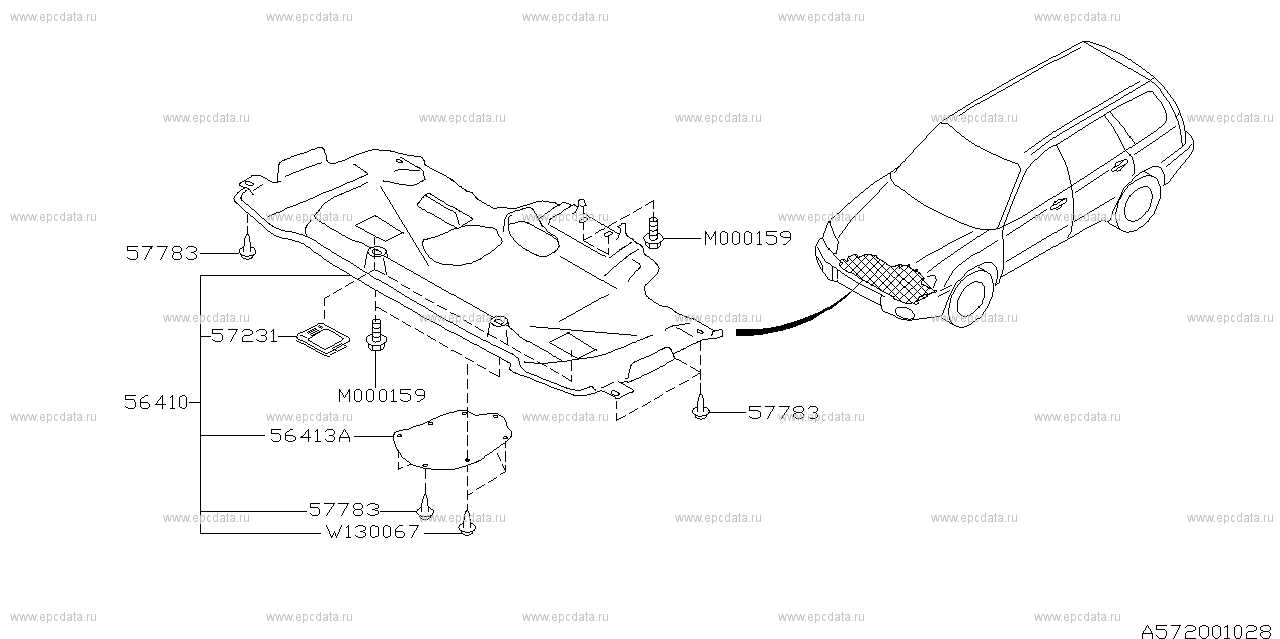 subaru forester body parts diagram