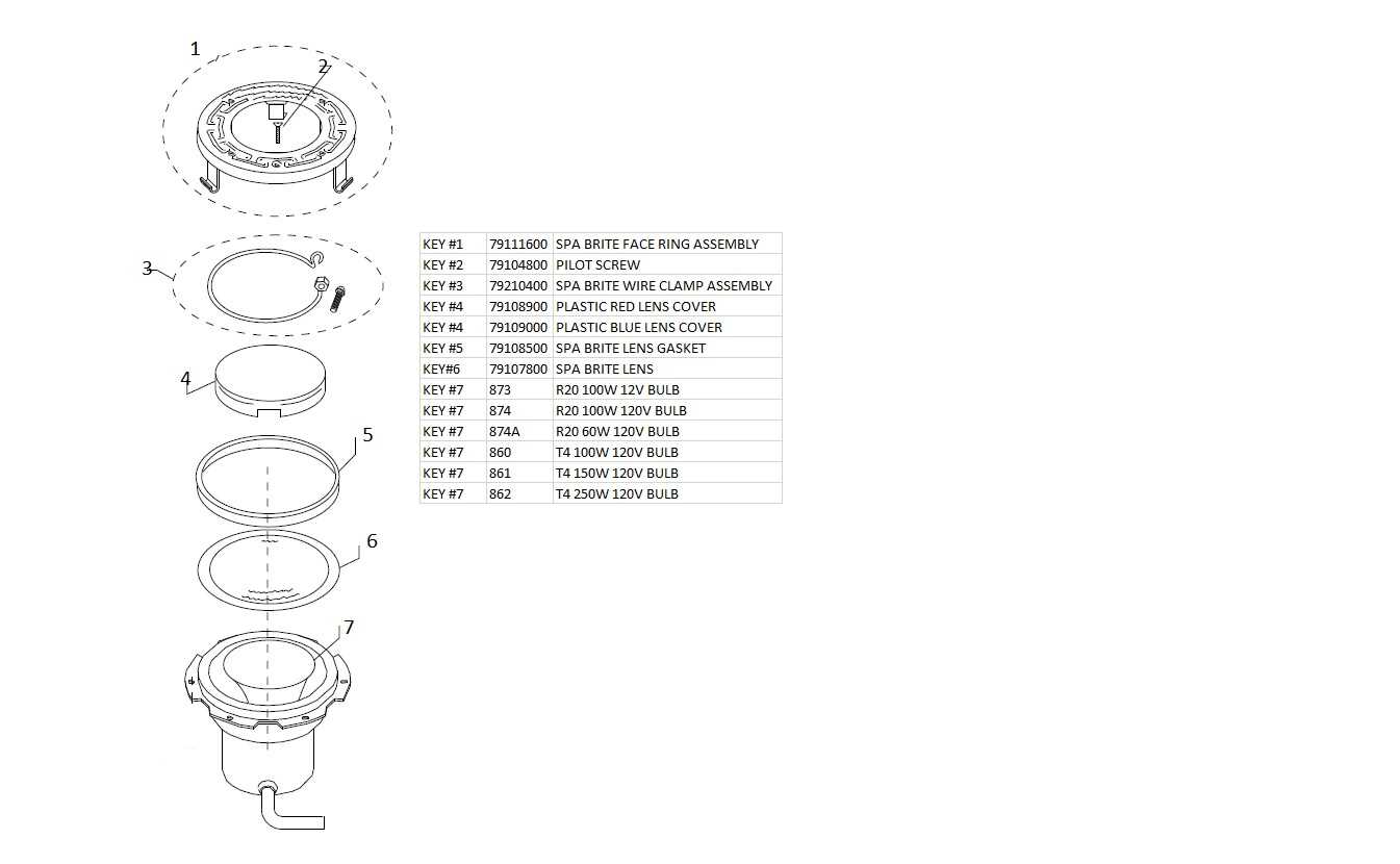 pool light parts diagram