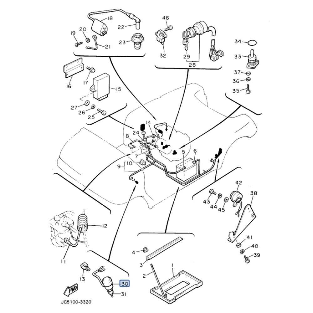 yamaha golf cart parts diagram