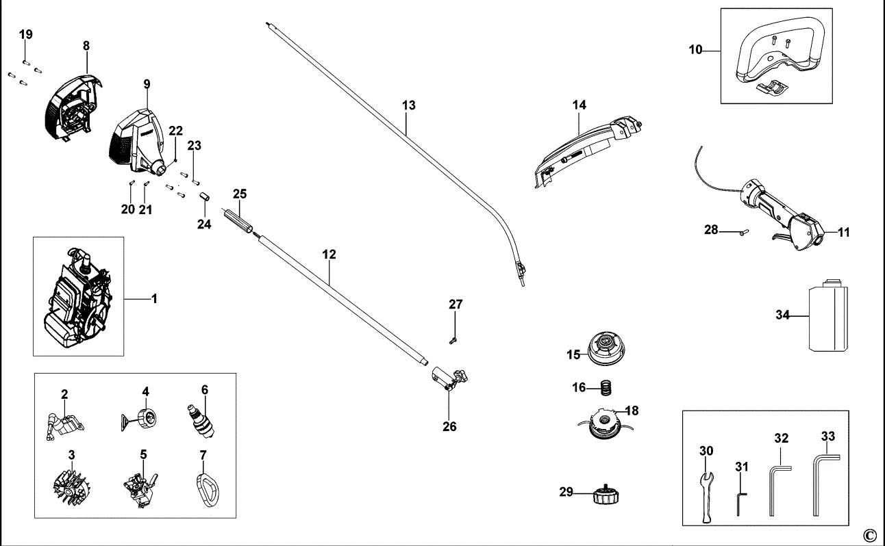 stihl weed eater parts diagram