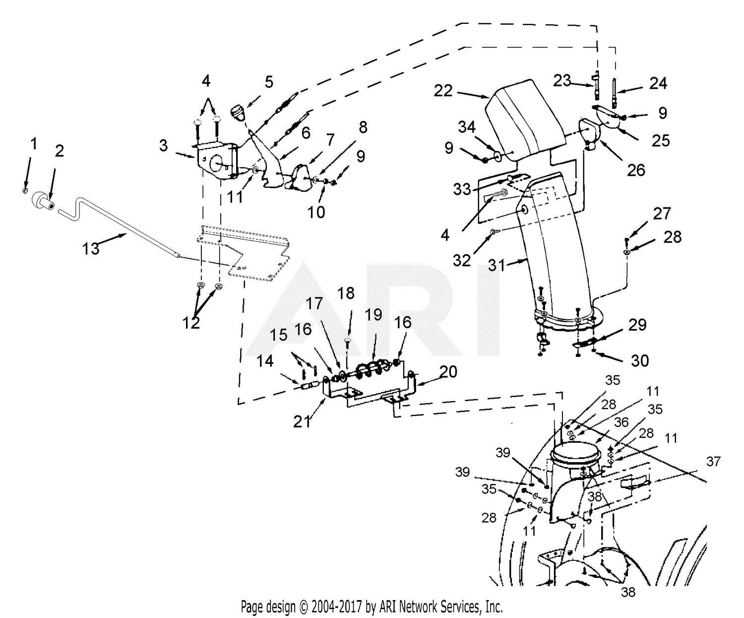 snow blower ariens snowblower parts diagram