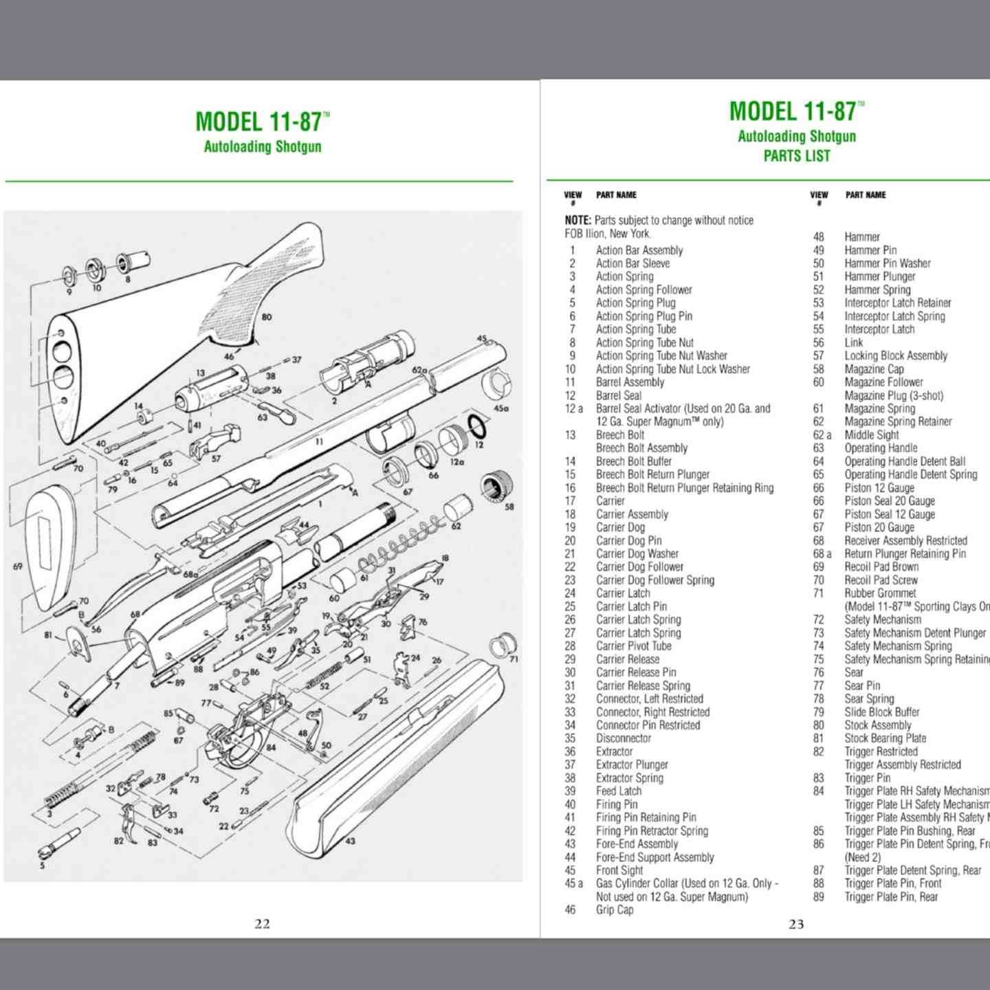 remington 11 48 parts diagram