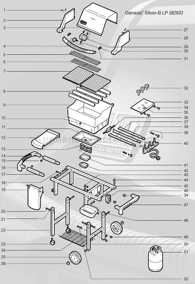 weber genesis silver b parts diagram