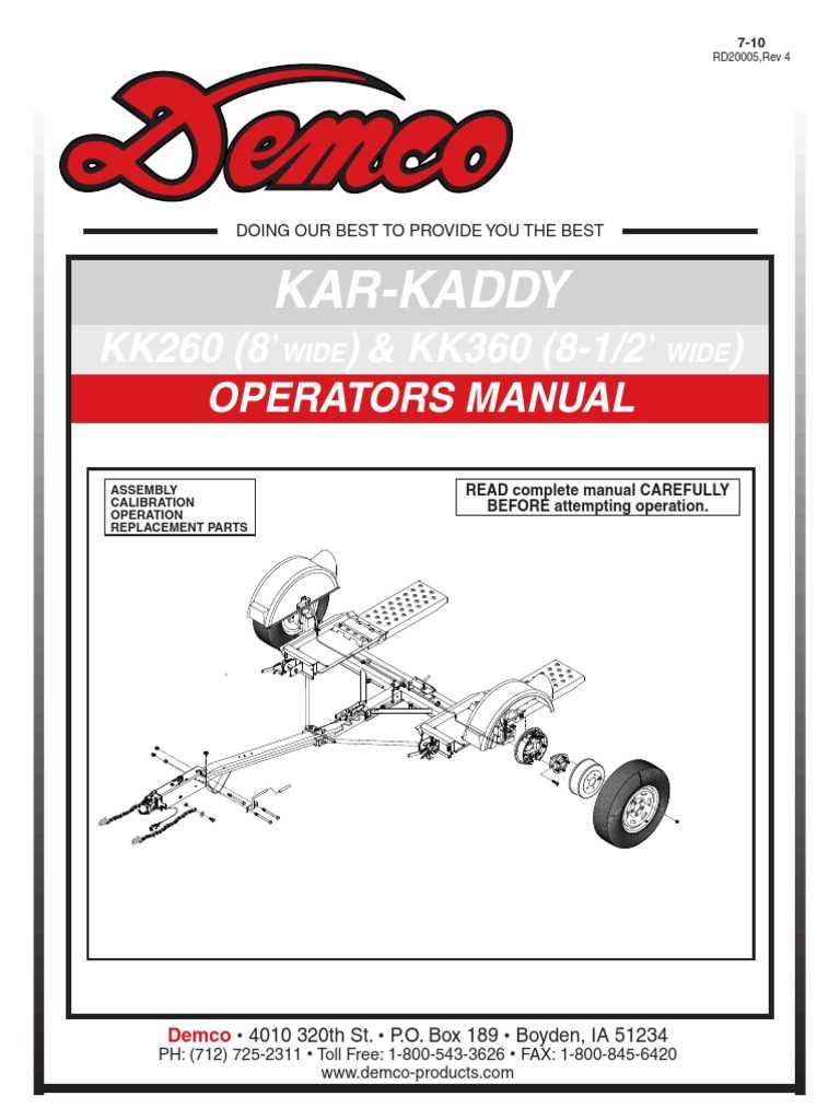 tow dolly parts diagram