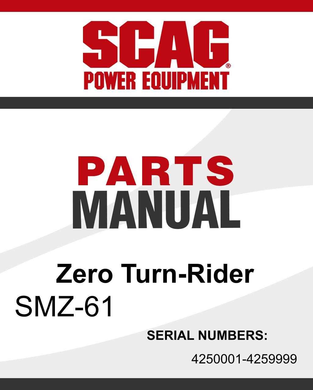 scag mower parts diagram