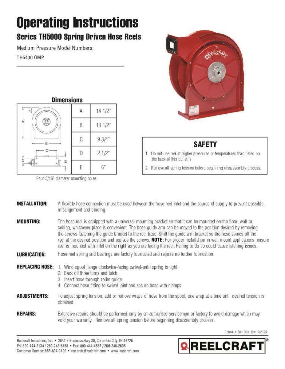 reelcraft parts diagram