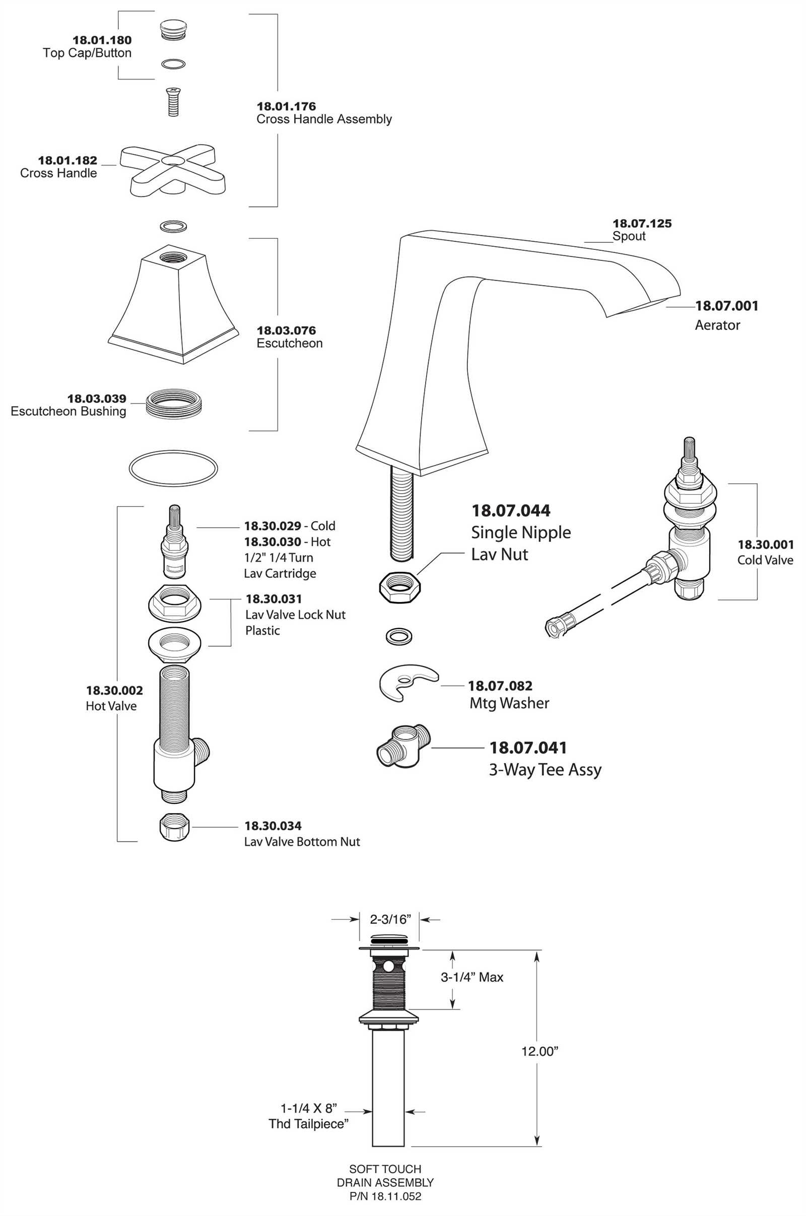 pfister shower faucet parts diagram