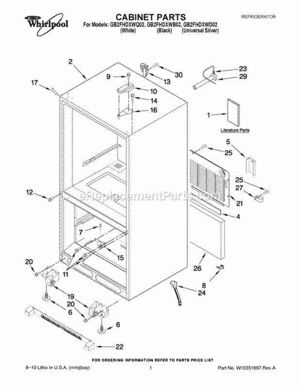 whirlpool ultimate care ii parts diagram