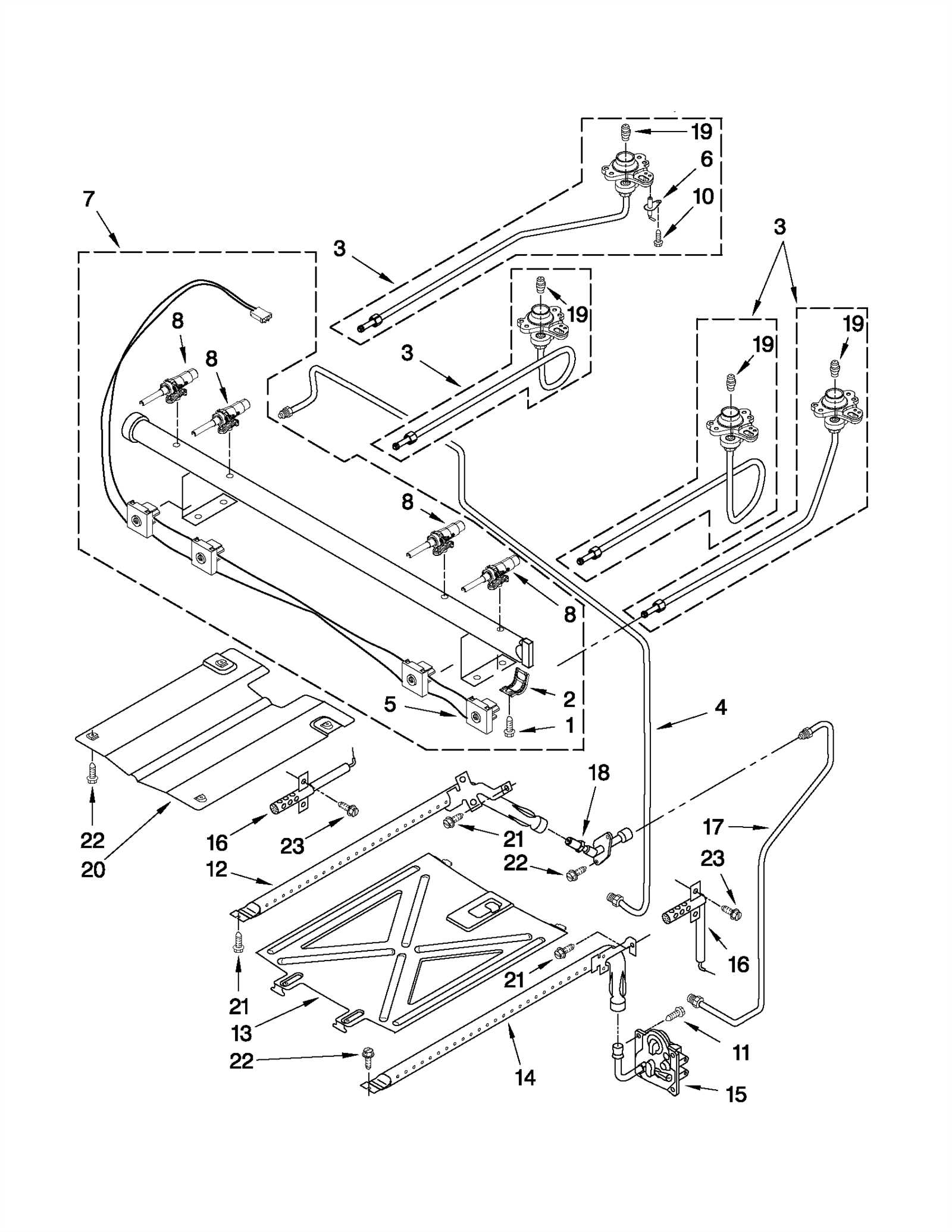 whirlpool stove parts diagram